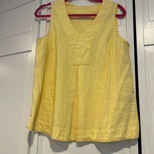 Croft & Barrow Yellow Boxy Sleeveless Tank Top